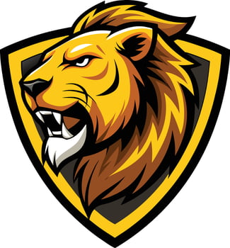 Lion Emblem mascot logo vector