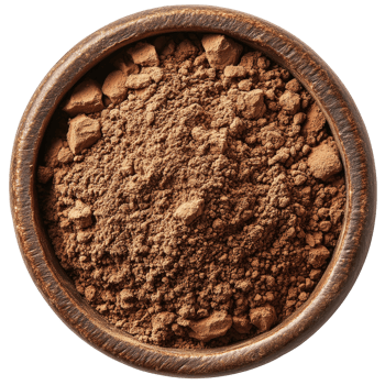 Fine Cocoa Powder in Rustic Wooden Bowl Perfect for Baking and Cooking Delights and Enhancing Flavors png