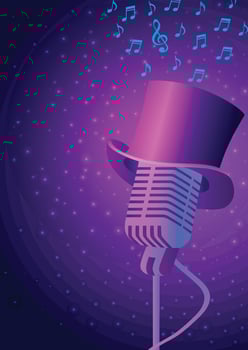 Poster template for live jazz or blues music event vector
