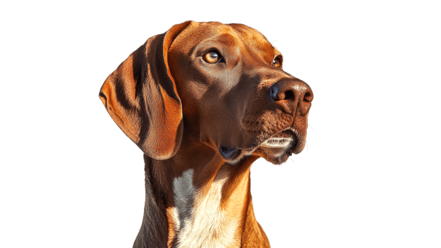 Portrait of a brown dog with striking expression png
