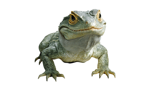 Unique green lizard basking under natural light png