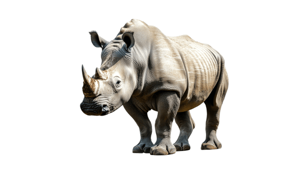 Rhinoceros on a white background png