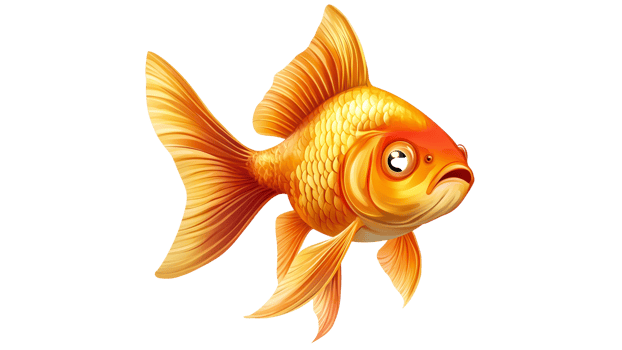 Colorful goldfish in clear water png
