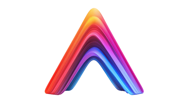 Colorful layered art piece in modern design png
