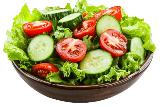 Fresh salad with cucumbers and cherry tomatoes png
