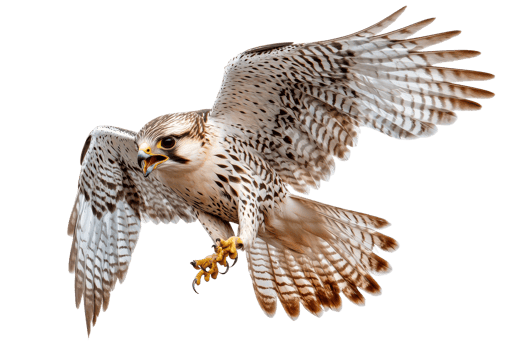 Majestic hawk in flight showcasing powerful wings png