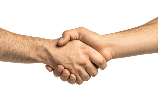People shaking hands in a professional setting png