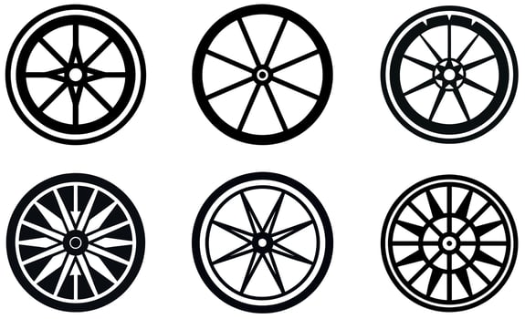 Wheel Illustrations Collection vector