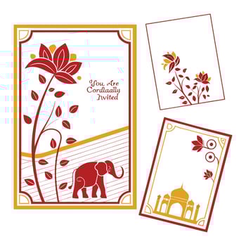 Indian wedding invitation card vectot, vector