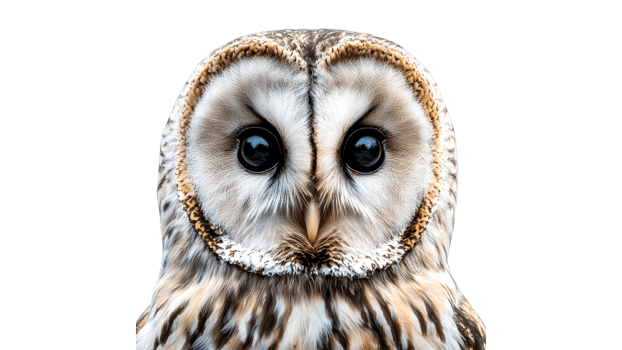 Owl with striking eyes in natural habitat png