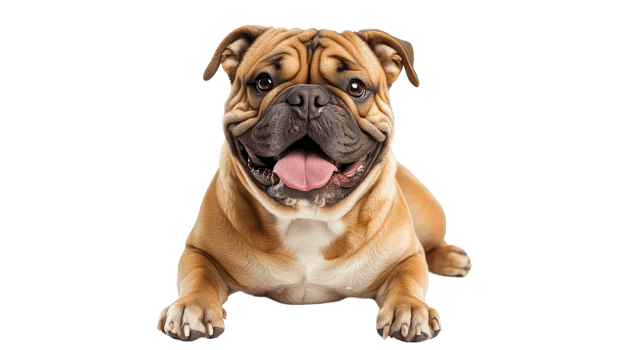 Joyful dog relaxing blissfully png