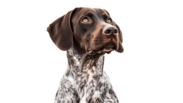 Brown and white dog posing for a close up shot png