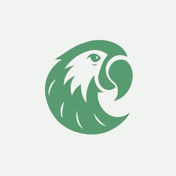 Bright Beak Parrot Logo Design vector