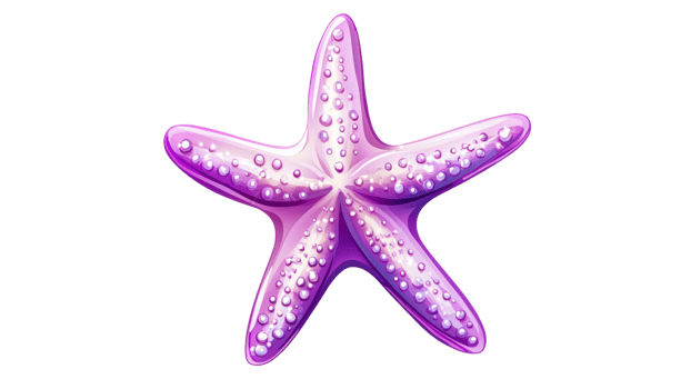 Colorful starfish on a sandy beach background png