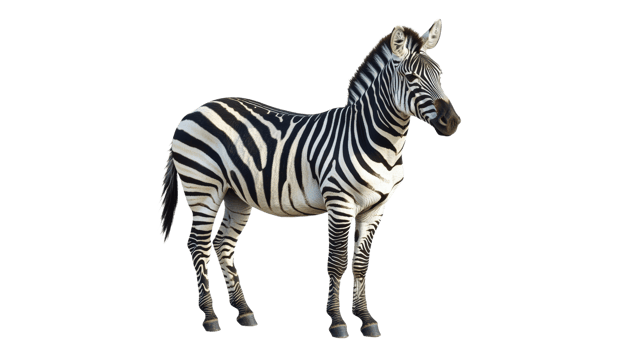 Zebra standing gracefully in natural habitat transparent png