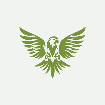Feathered Fusion Parrot Logo Design vector
