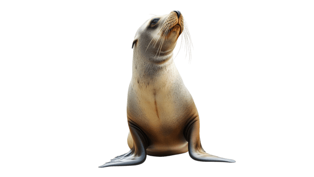 Seal resting on a smooth surface in natural pose png
