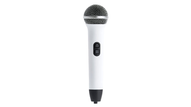 Simple white microphone for various audio needs png