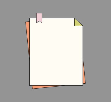 Sticky Notes with Colorful Clips vector