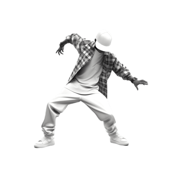 Dynamic hip hop dance performance urban street action photography energetic low angle view dance culture impact png