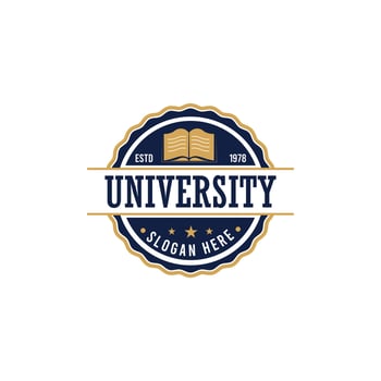 Elite Institution Badge Reflecting Academic Prestige and Legacy Logo Icon vector