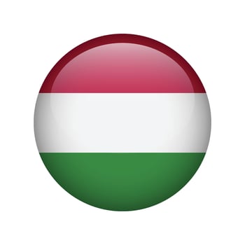 Hungary country round icon flag illustration vector