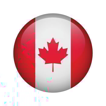 Canada country round icon flag illustration vector