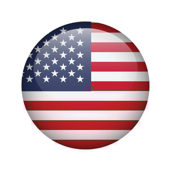 United States Of America country round icon flag illustration vector