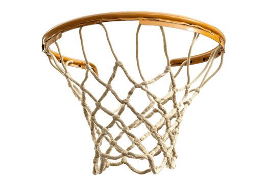 Basketball hoop hanging against a white background png