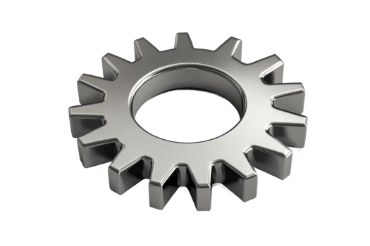 Metal gear with sharp teeth for machinery use png