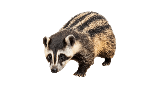 Unique striped creature exploring its surroundings png