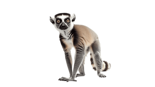 Daylight exploration by curious lemur png