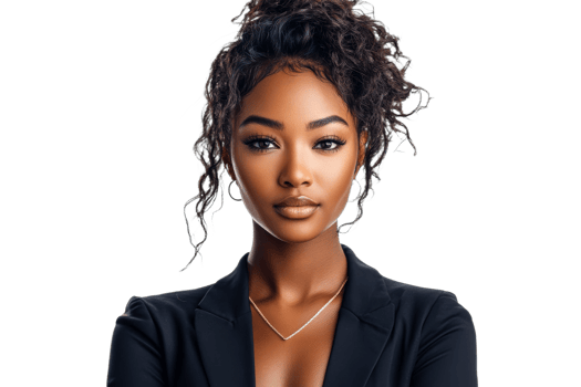 Confident young woman in business wear transparent png
