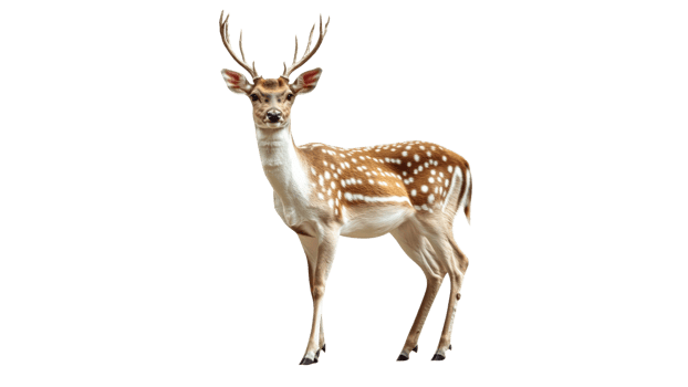 Majestic deer in a natural setting with antlers png