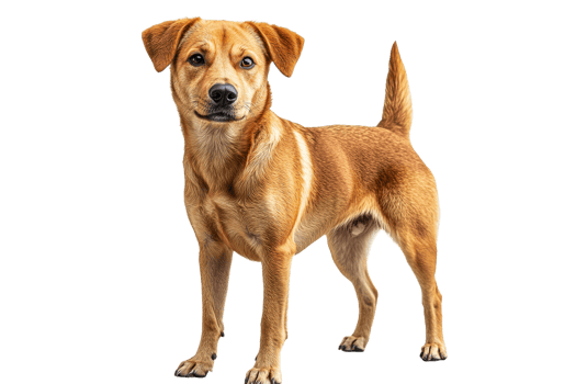 Proud dog on white background png