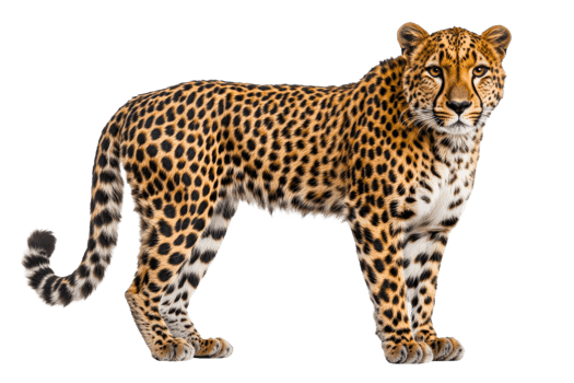 Captivating leopard showcasing its unique spots png