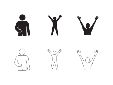 People group icon set. Team people. User profile symbol. Group of people or group of users collection. User Icon Flat Isolated on White Background. User Symbol. vector