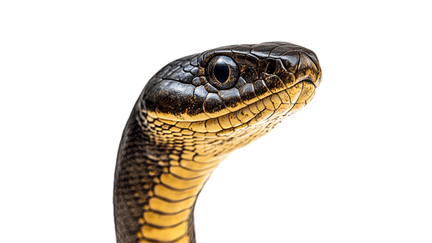 Close up of a striking snake png