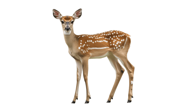 Fawn standing gracefully in a natural pose png