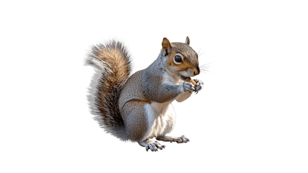 Squirrel enjoying a snack in a natural setting png