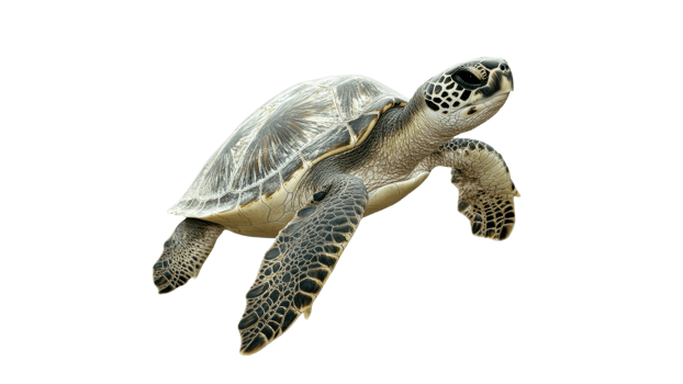 Sea turtle swimming gracefully in the ocean png