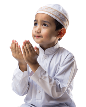 Boy with open hands praying for divine mercy png