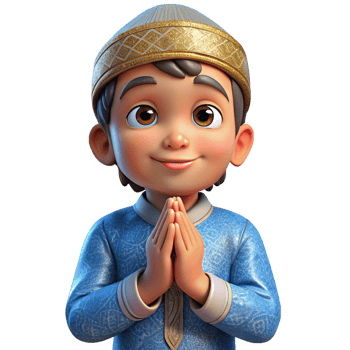 Pious Muslim boy lifting hands for supplication png