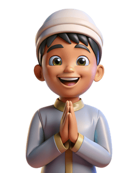 Pious Muslim child praying with full sincerity png