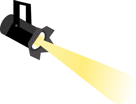 Spotlight with Beam of Light png