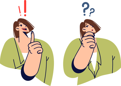 Woman brainstorms answer to question and rejoices when she comes up with ingenious solution. Brainstorms allows casual girl to find only right way to get desired result and achieve goal. png