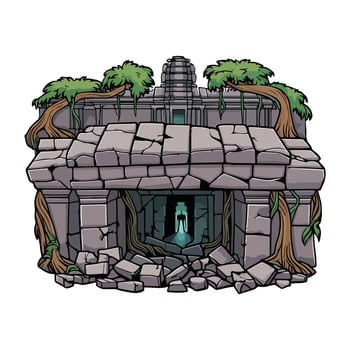 Angkor Ruins Ancient Wonder vector