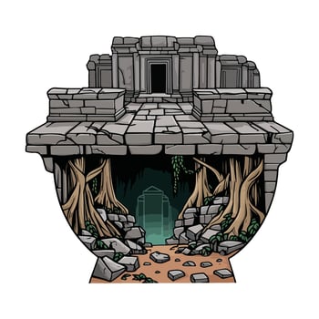 VAngkor Ruins Legendary Site vector