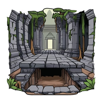 Angkor Ruins Historic Landmark vector