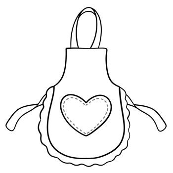 Cute Hand Drawn Apron Illustration png